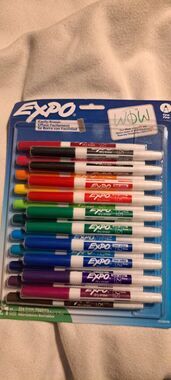 EXPO Dry Erase Markers 21 Count Fine Tip Assorted Colors Low Odor